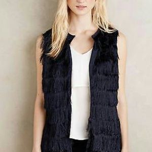 Navy blue Eva Franco Fringed Vest